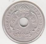 6-70 Британская Западная Африка 1 пенни 1942г. UNC