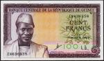 Гвинея 100 франков 1960г. P.13 UNC