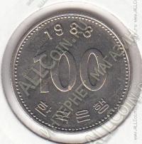 15-106 Южная Корея 100 вон 1988г. КМ # 35.2 UNC медно-никелевая 5,42гр. 24мм 