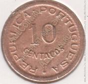 4-7 Ангола 10 сентаво 1949г. КМ # 70 бронза 17,8гр.  - 4-7 Ангола 10 сентаво 1949г. КМ # 70 бронза 17,8гр. 