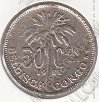 28-4 Бельгийское Конго 50 сентим 1921г. КМ # 23 медно-никелевая 6,5гр. 24 мм 