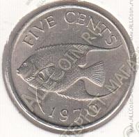 26-130 Бермуды 5 центов 1970г. KM# 16 медно-никелевая 5,06гр 21,0мм