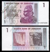 Зимбабве 1 доллар 2007г. P.65 UNC