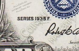 США 1 доллар 1935F. Р.416D2f - UNC "B-J" - США 1 доллар 1935F. Р.416D2f - UNC "B-J"