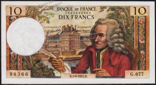 Франция 10 франков 03.06.1971г. P.147d(1) - UNC - Франция 10 франков 03.06.1971г. P.147d(1) - UNC