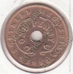 8-101 Южная Родезия 1 пенни 1951г. КМ #25 бронза