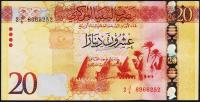 Банкнота Ливия 20 динар 2016 года. P.83 UNC
