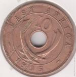 16-23 Восточная Африка 10 центов 1935г. Бронза