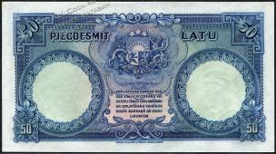 Латвия 50 лат 1934г. P.20 UNC - Латвия 50 лат 1934г. P.20 UNC