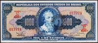 Банкнота Бразилия 1 новый крузейро 1966-67 года. P.187в - UNC 