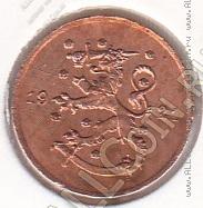 10-38 Финляндия 1 пенни 1921г. КМ # 23 медь 1,00гр. 14мм