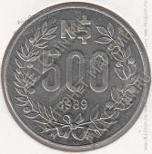 24-18 Уругвай 500 новых песо 1989г. КМ # 98 UNC медно-никелевая 11,8гр. 29мм - 24-18 Уругвай 500 новых песо 1989г. КМ # 98 UNC медно-никелевая 11,8гр. 29мм