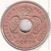 34-127 Восточная Африка 5 центов 1941г. КМ # 35.1 I бронза 6,32гр.  - 34-127 Восточная Африка 5 центов 1941г. КМ # 35.1 I бронза 6,32гр. 