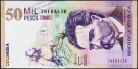 Банкнота Колумбия 50000 песо 24.08.2012 года. P.455??? - UNC