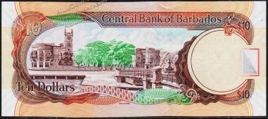 Барбадос 10 долларов 2007г. P.68a - UNC - Барбадос 10 долларов 2007г. P.68a - UNC