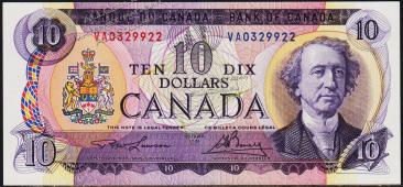 Канада 10 долларав 1971г. P.88с(1) - UNC - Канада 10 долларав 1971г. P.88с(1) - UNC