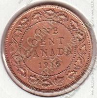 8-103 Канада 1 цент 1916г. КМ # 21 бронза 5,67гр. 25,5мм