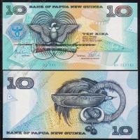 Папуа Новая Гвинея 10 кина 1998г. P.17 UNC /25 лет Банку Папуа Новая Гвинея/ 