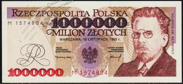 Польша 1000000 злотых 1993г. P.162 UNC - Польша 1000000 злотых 1993г. P.162 UNC