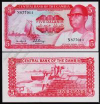 Гамбия 5 даласи 1972-86гг. P.5с - UNC