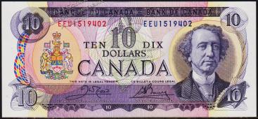 Канада 10 долларав 1971г. P.88d - UNC - Канада 10 долларав 1971г. P.88d - UNC
