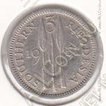 23-109 Южная Родезия 3 пенса 1951г. КМ # 20 медно-никелевая 1,41гр.16мм 