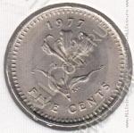 26-53 Родезия  5 центов 1977г. КМ# 13 медно-никелевая 