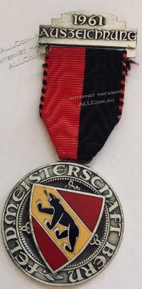 #279 Швейцария спорт Медаль Знаки. Бернский стрелковый фестеваль. 1961 год.