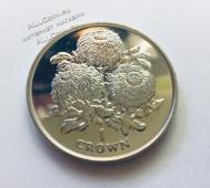 Монета Гибралтар 1 крона 1998 года. КМ#661 UNC (2-58) - Монета Гибралтар 1 крона 1998 года. КМ#661 UNC (2-58)