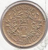 8-107 Тунис 1 франк 1941г. КМ # 247 алюминий-бронза 4,0гр. 23мм - 8-107 Тунис 1 франк 1941г. КМ # 247 алюминий-бронза 4,0гр. 23мм