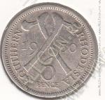 23-111 Южная Родезия 6 пенсов 1950г. КМ # 21 медно-никелевая 2,83гр.19,41мм 