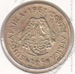 34-54 Южная Африка 1/2 цента 1961г КМ # 56 латунь 5,6гр.