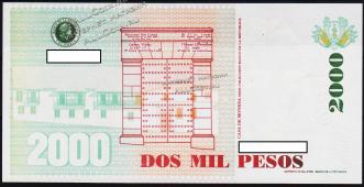 Банкнота Колумбия 2000 песо 23.07.2001 года. P.451в - UNC - Банкнота Колумбия 2000 песо 23.07.2001 года. P.451в - UNC
