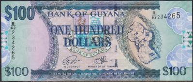 Гайана 100 долларов 2016г. P.NEW - UNC - Гайана 100 долларов 2016г. P.NEW - UNC