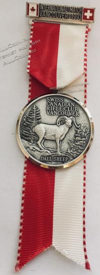  #281 Швейцария спорт Медаль Знаки. Медаль спортивно-охотничьего клуба. Баран Далла. 1993 год.