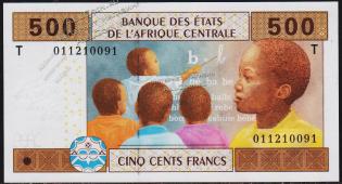 Конго 500 франков 2002г. P.106T - UNC - Конго 500 франков 2002г. P.106T - UNC