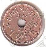 2-88 Дания 1 эре 1927 г. KM#826.1(h)HCN; GJ 