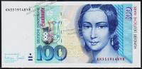 Банкнота ФРГ (Германия) 100 марок 1996 года. P.46 UNC