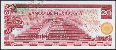 Мексика 20 песо 1976г. Р.64c - UNC "BR" - Мексика 20 песо 1976г. Р.64c - UNC "BR"