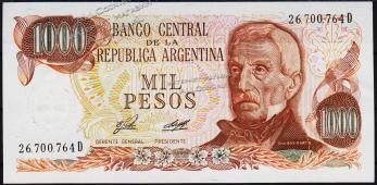 Аргентина 1000 песо 1976-83г. P.304в - UNC "D" - Аргентина 1000 песо 1976-83г. P.304в - UNC "D"