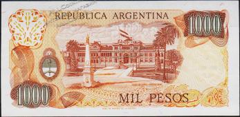 Аргентина 1000 песо 1976-83г. P.304в - UNC "D" - Аргентина 1000 песо 1976-83г. P.304в - UNC "D"