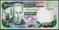 Колумбия 200 песо 01.11.1989г. P.429d(5) - UNC