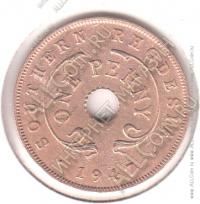  5-44	Южная Родезия 1 пенни 1947г. КМ #8а бронза 