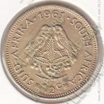 27-130 Южная Африка 1/2 цента 1961г КМ # 56 латунь 5,6гр.