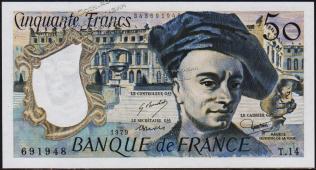 Франция 50 франков 1979г. P.152a(4) - UNC - Франция 50 франков 1979г. P.152a(4) - UNC