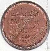 8-39 Палестина 1 мил 1942г КМ # 1 бронза 3,2гр. 21мм - 8-39 Палестина 1 мил 1942г КМ # 1 бронза 3,2гр. 21мм
