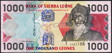 Сьерра-Леоне 1000 леоне 2002г. P.24a - UNC - Сьерра-Леоне 1000 леоне 2002г. P.24a - UNC