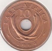 36-142 Восточная Африка 10 центов 1964г. Бронза - 36-142 Восточная Африка 10 центов 1964г. Бронза