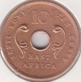 36-142 Восточная Африка 10 центов 1964г. Бронза - 36-142 Восточная Африка 10 центов 1964г. Бронза