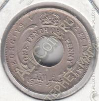 20-20 Британская Западная Африка 1/10 пенни 1919г. КМ # 7H UNC медно-никелевая 1,72гр. 20,5мм